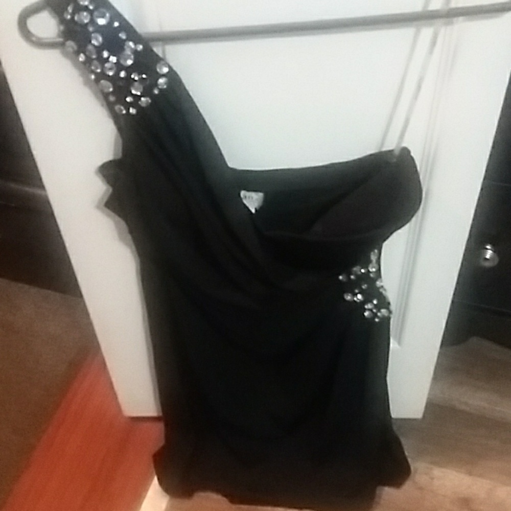 Black mini dress